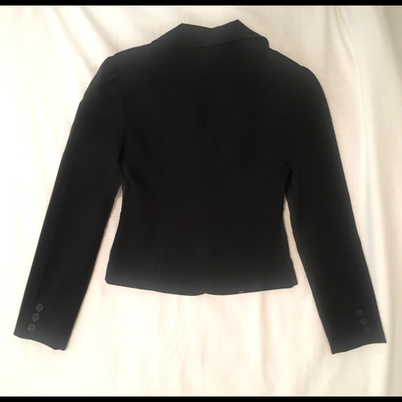 Black Waist Length Blazer - Picture 4 of 5